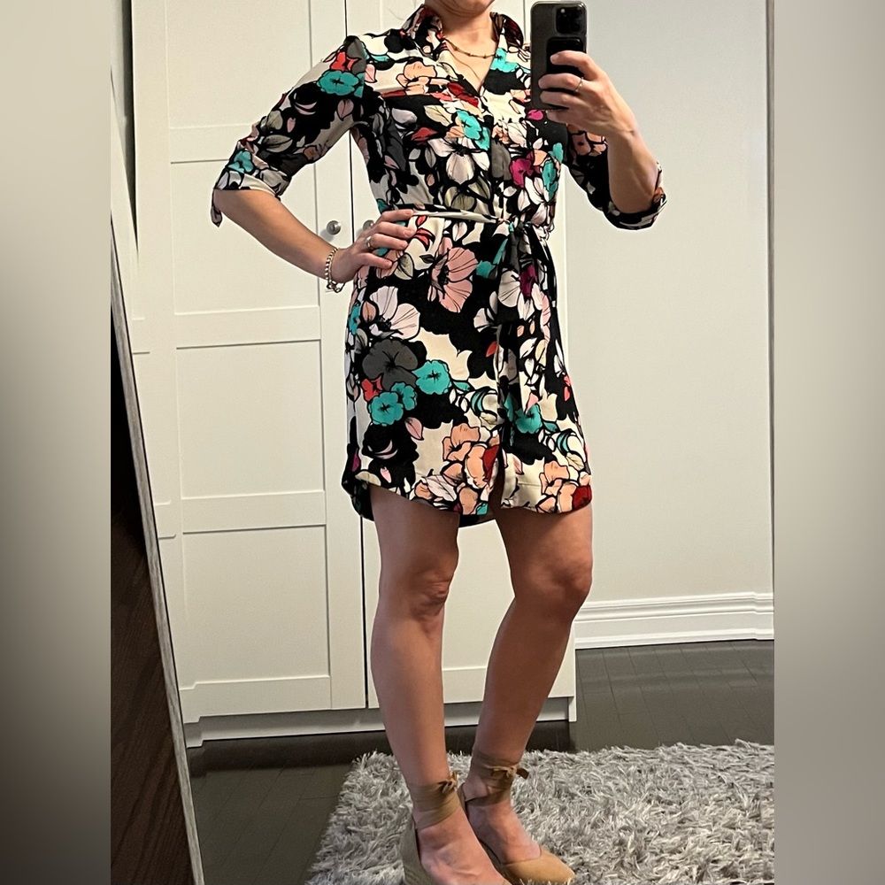 Express The Portofino Shirt Dress Floral